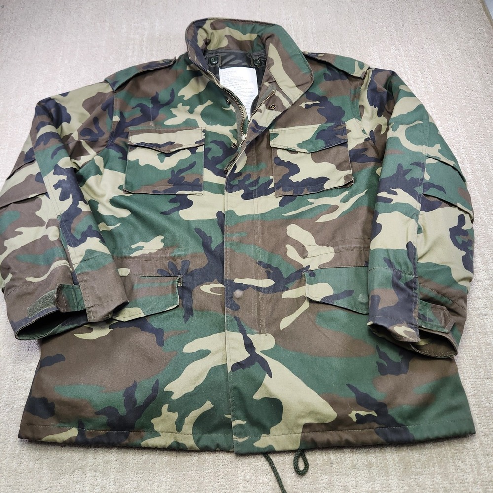 Rothco Ultra Force Field Coat Adult Large Army Military Woodland‎ Camo W Liner